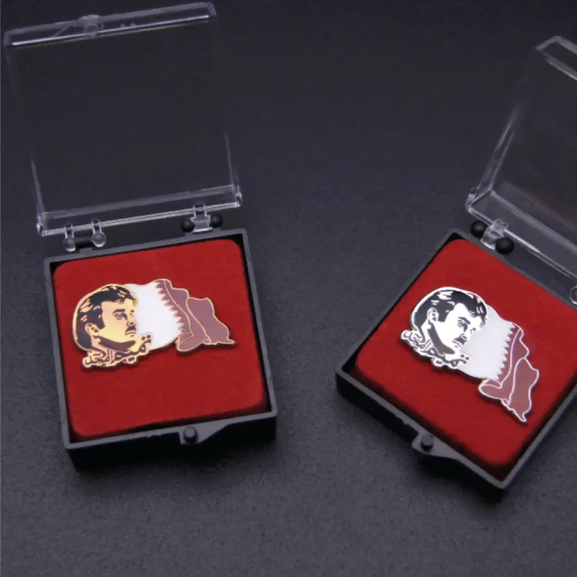 Sheikh Tamim bin Hamad Al Thani Metallic Magnetic Pin logo